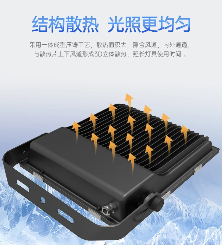 Flood light, ultra-bright stadium outdoor lighting, waterproof and dustproof projection lights, floodlights