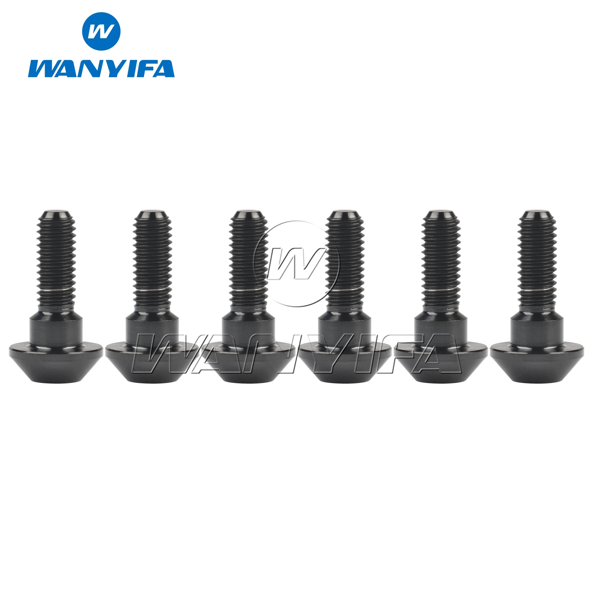 Wanyifa Parafusos de titânio M6x20/25mm Parafusos de cabeça sextavada para freios de motocicleta Yamaha 6 peças