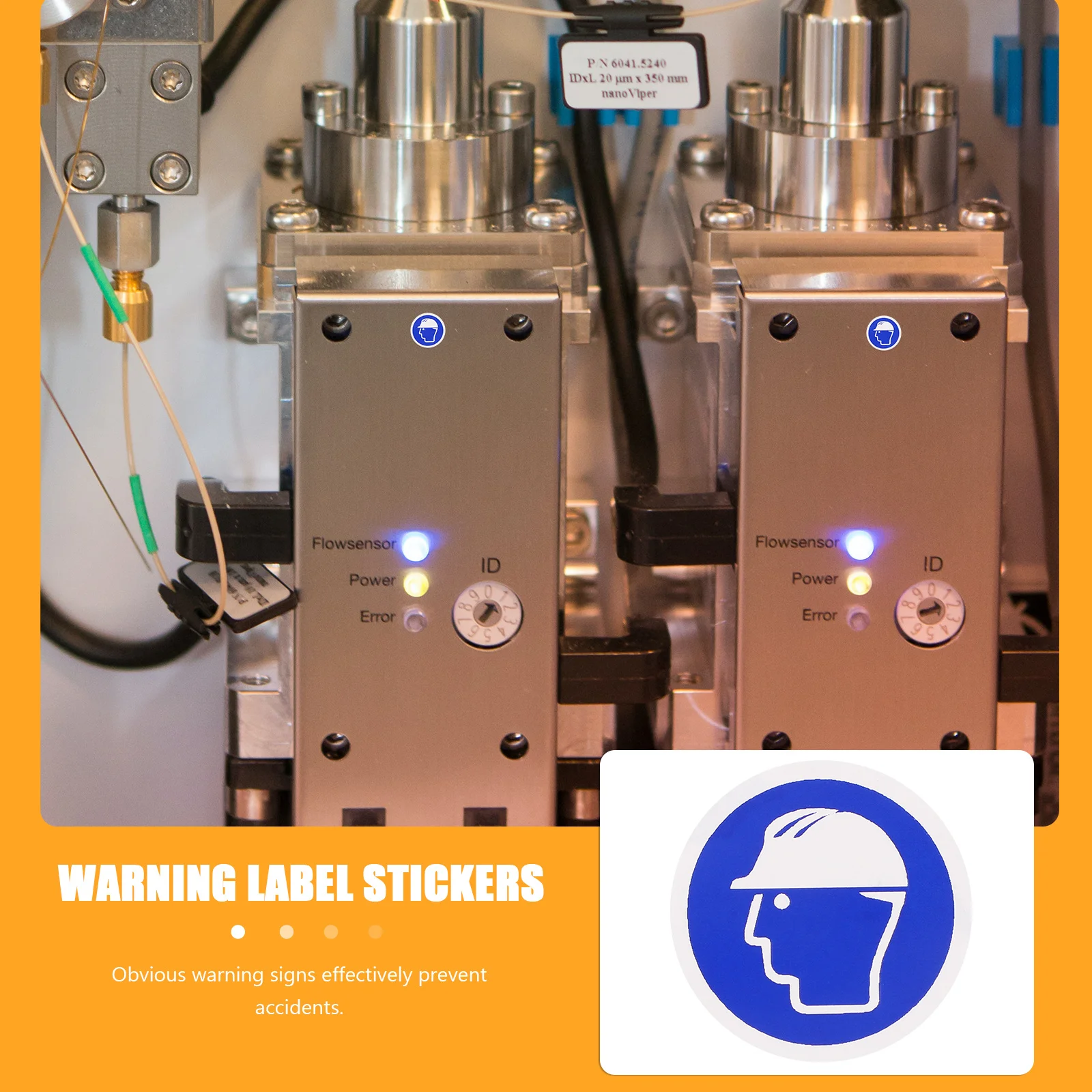 10 pçs sinal de segurança adesivos adesivos usar etiqueta decalque capacete necessário sinal de capacete etiqueta autoadesiva