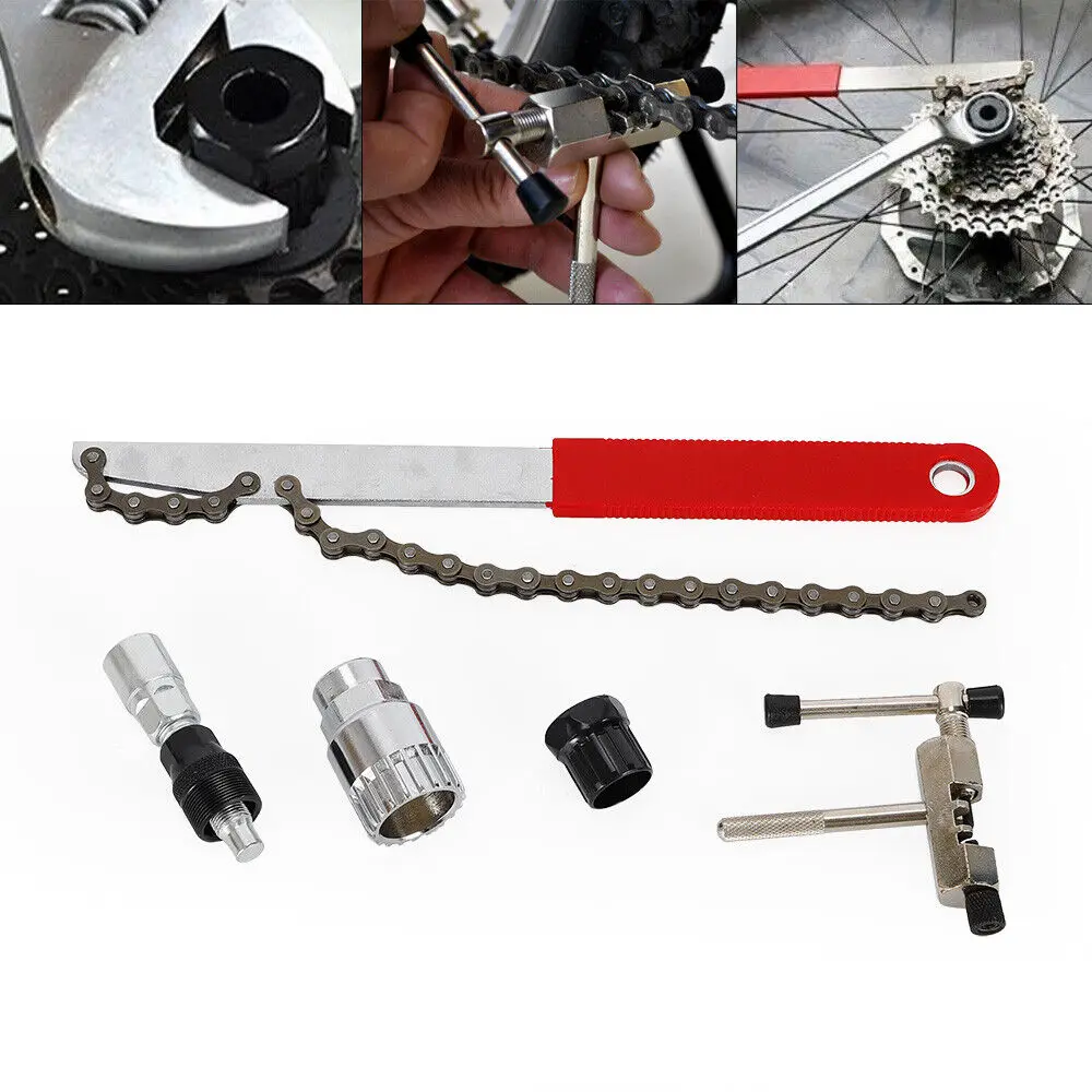 Bicycle Wheel Repair Set Gear Puller Chain Change Tool Cassette Key Extractor Removal Repair Tool