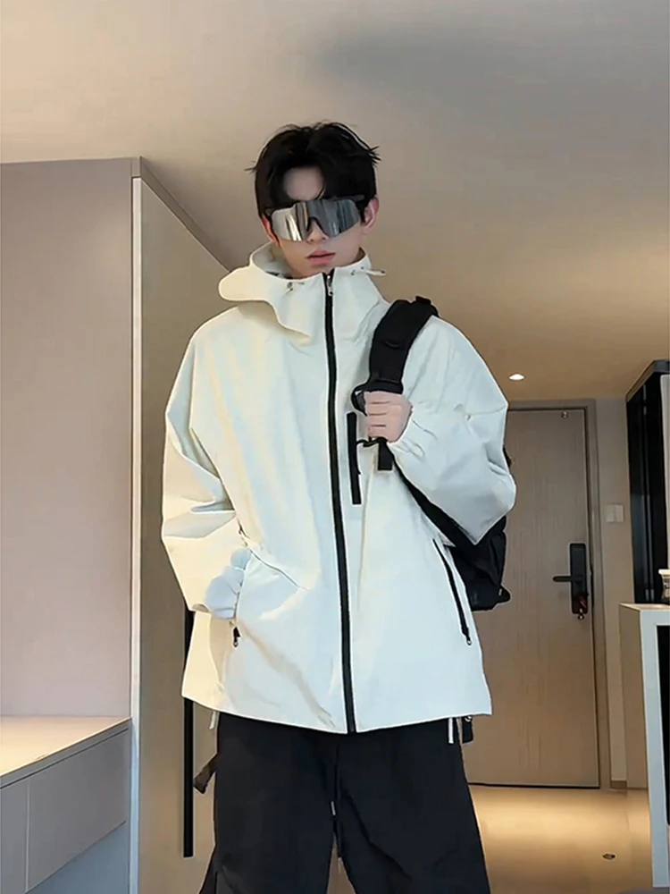 

Американская водонепроницаемая белая мужская куртка-трансформер для активного отдыха, альпинизма, с капюшоном, осенне-зимняя, из полиэстера и нейлона