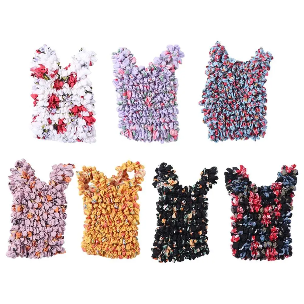 Creative Bubble Foldable Stretch Bag Elastic Chiffon Handheld Shopping Bag Reusable Flower Floral Paddy Bag Women