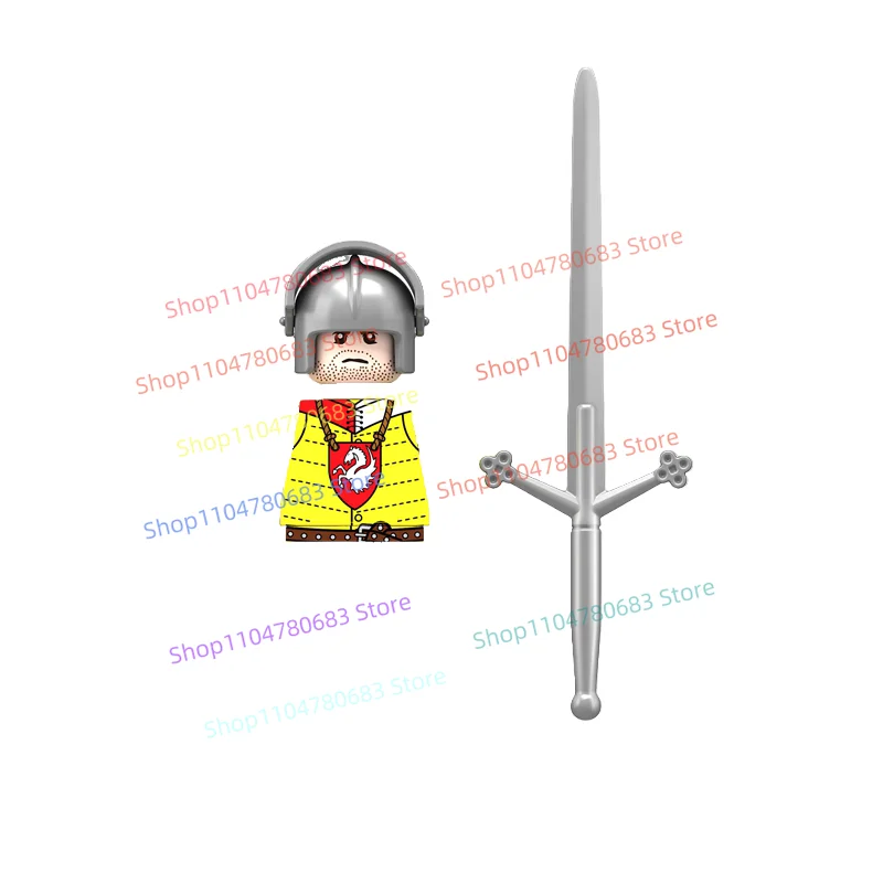 MOC 블록 전쟁 보병 기사 미니 피규어 조립 모델 전시 애니메이션 만화 액세서리 장난감 선물 수집품