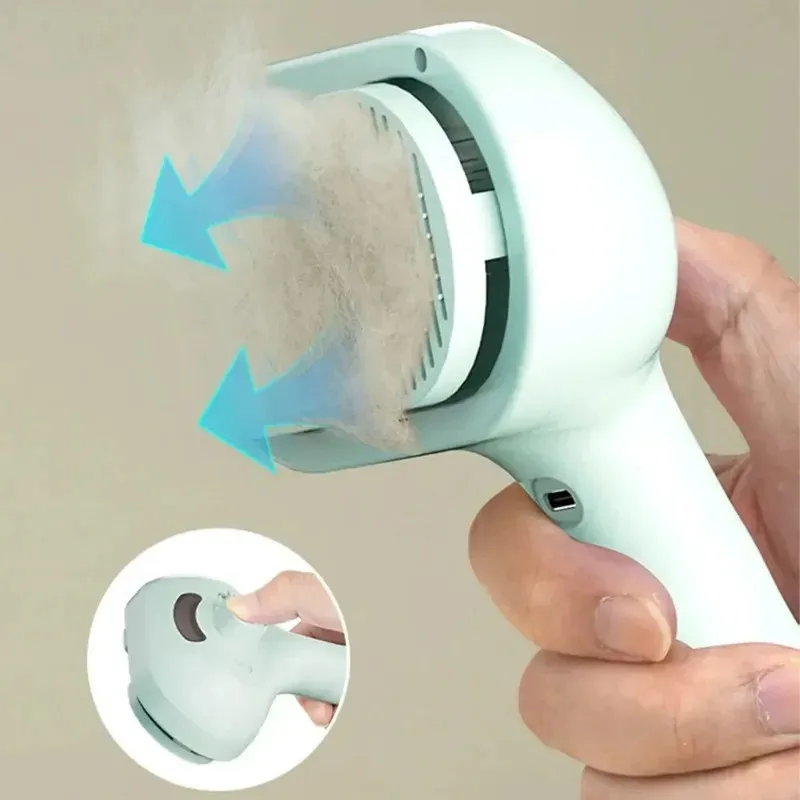 Comb for Dogs and Cats Steam Spray Dog Grooming Brush Unique Steam Brush for Dogs Luxury Grooming Steam Green Pink White