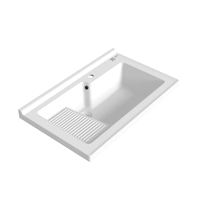 

Балкон с натирающей доской, полувстроенная раковина для стирки, керамическая раковина для стирки, встроенная раковина для стирки