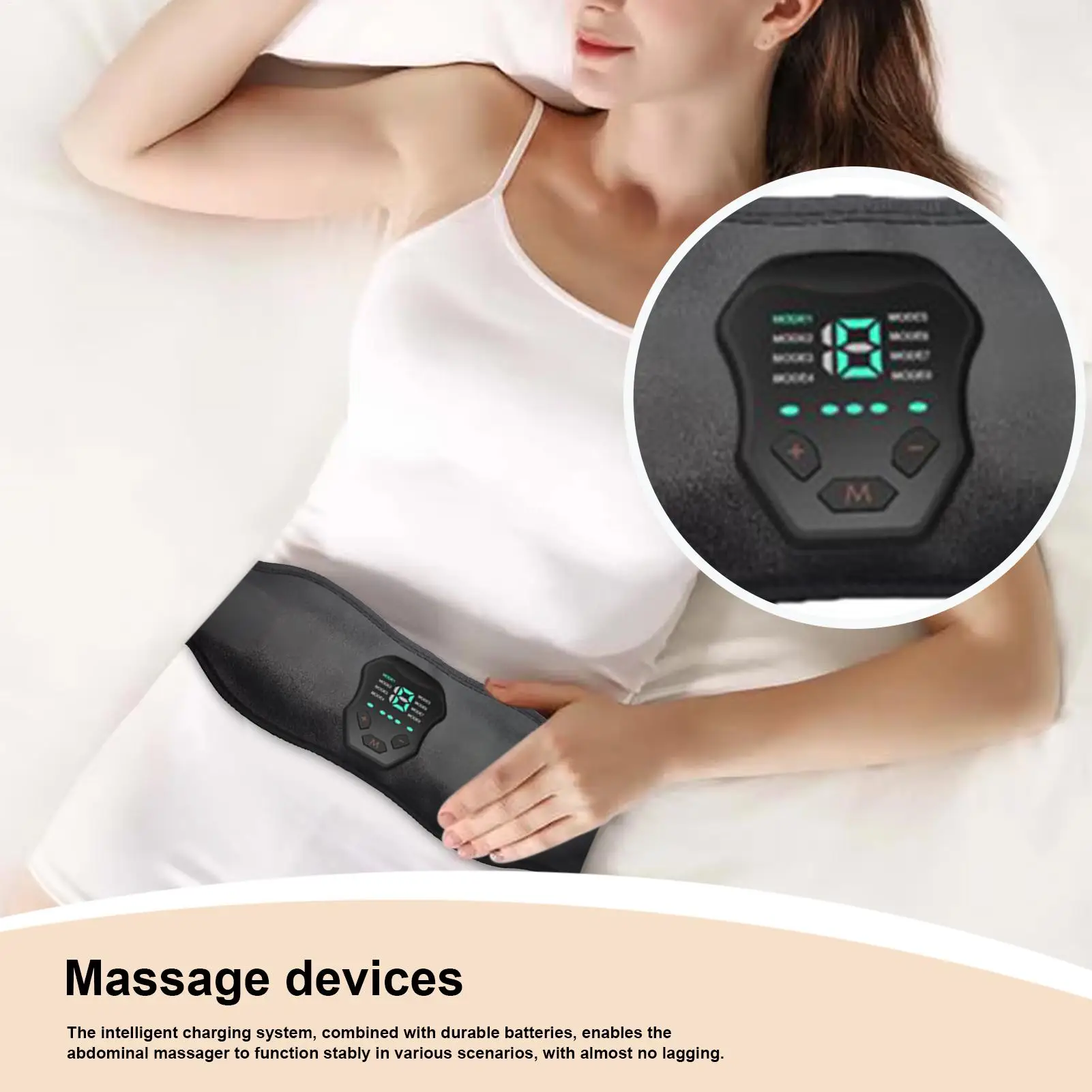 Stomach Massager for Weight Loss Smart Muscle Stimulator 19 Intensity Settings Remote Belly Massager for Home Gym Squat