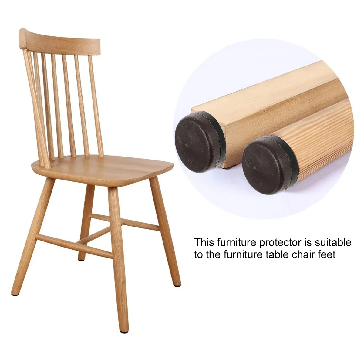 

40Pcs Furniture Non-Skid Floor Protector Metal Pin Fix Chair Table Feet Furniture Leg Bottom Floor Protector