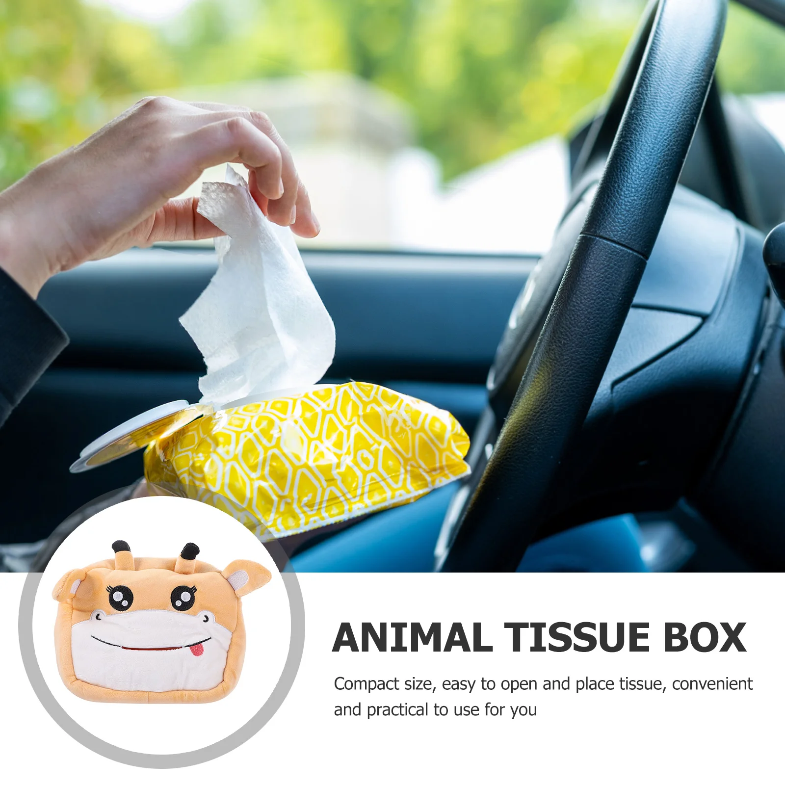 

Car Box Cute Animal Design Decorative Tissue Holder For Car Home Office Desktop Storage Case Tissue Organizer
