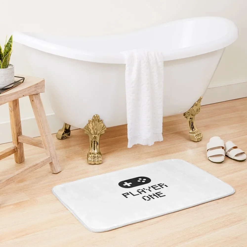 

Player One Graphic Black Bath Mat Bathroom Rug Bathroom And Shower Products Bedroom Carpet Kitchen Carpet Mat