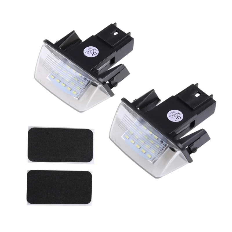 2Pcs Canbus 18 LED License Number Plate Light For Citroen C3/C4/C5/C6 Peugeot 206 207 307 308 406 206406307 Waterproof