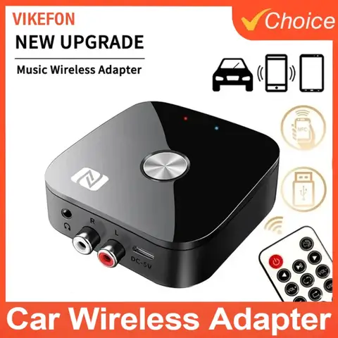 AUX RCA 스테레오 무손실 HIFI 음악 NFC 블루투스 5.3 오디오 리시버 3.5mm 차량용 무선 어댑터 USB U-디스크 재생 리모컨