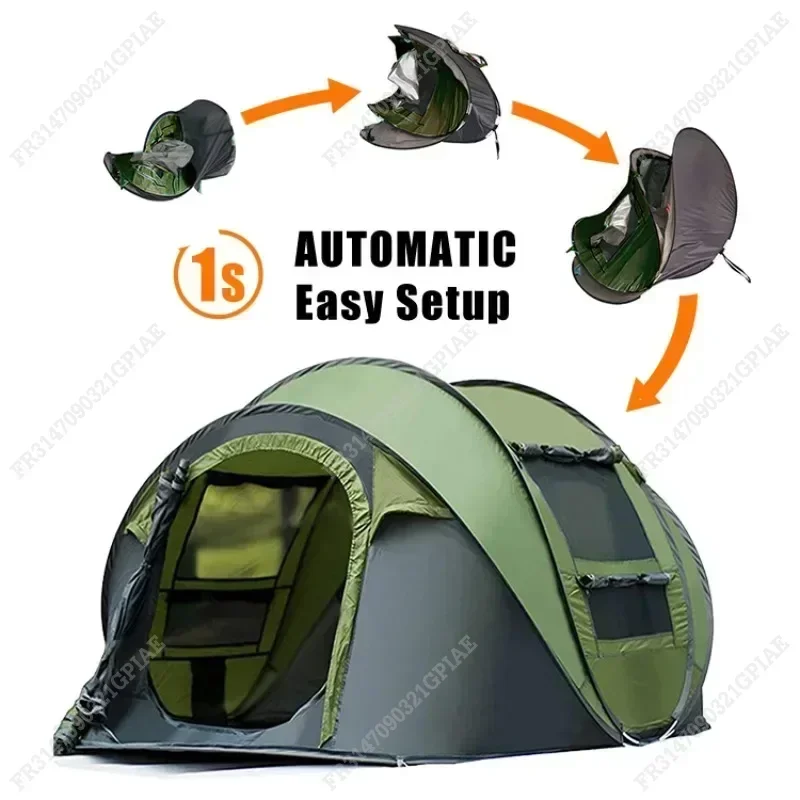 New Fully Automatic 1 Second Quick-opening Tent Outdoor Supplies Camping Outdoor Camping Rainproof Boat Tent Travel Sunshade