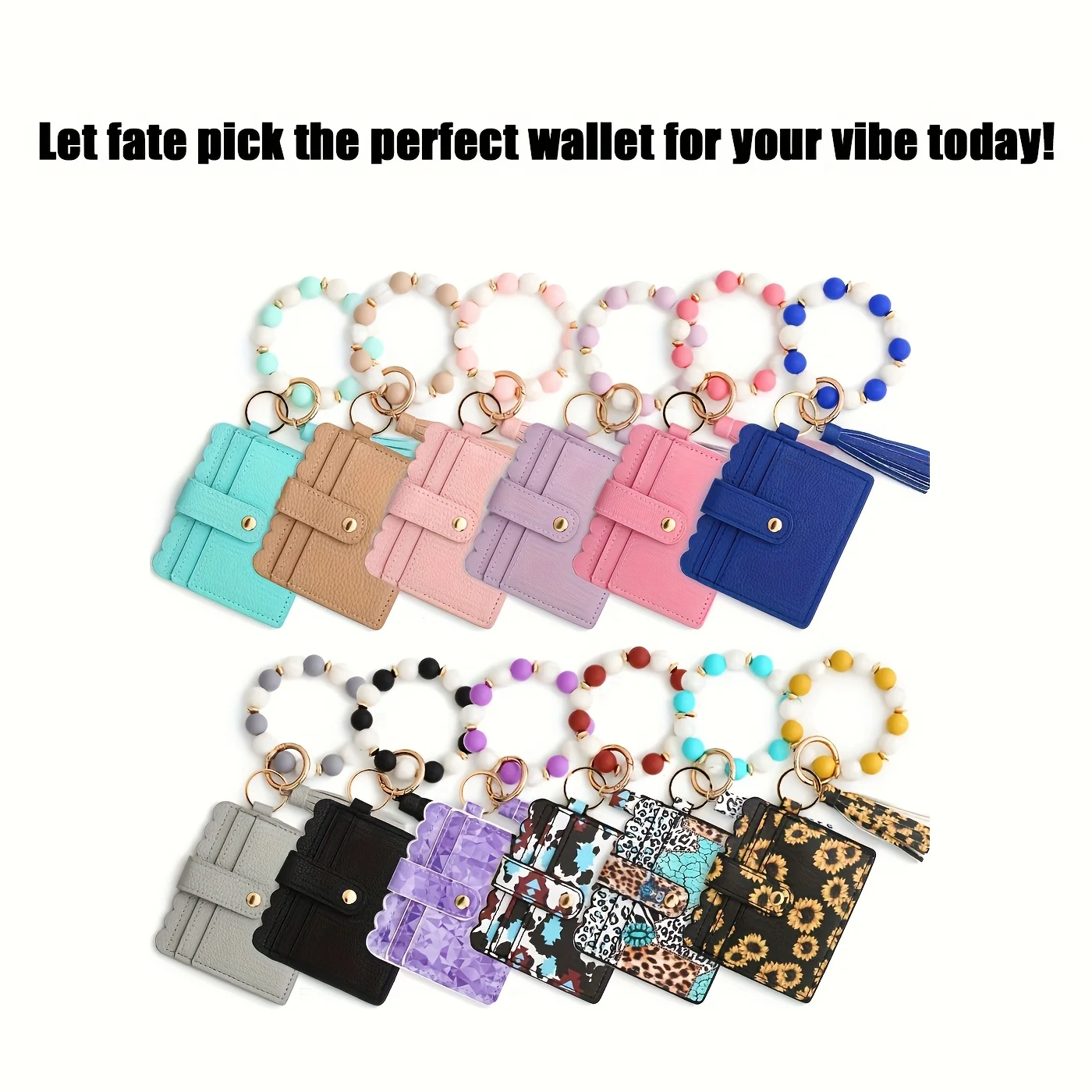 1pc Mini Beaded Women's Fashion Wallet - Holds Cards, Keys with Colorful Charm Keychain, Classic Stylish Design, Perfect Gift