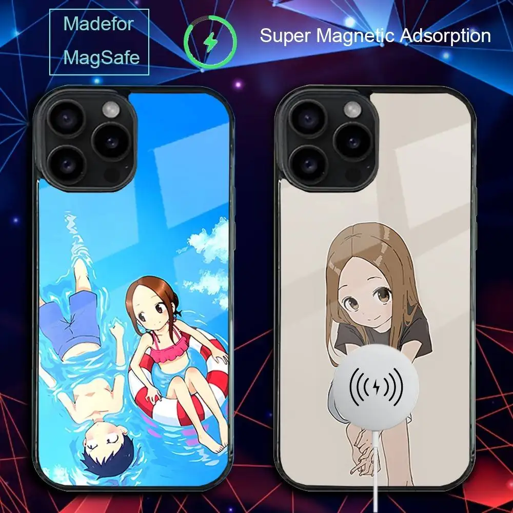 

Phone Case For iPhone 17,16,15,14,13,12,11,Pro,Max,Plus,Mini,SE4,E Magnetic Karakai Jozu no Takagi San Magsafe Wireless Charging