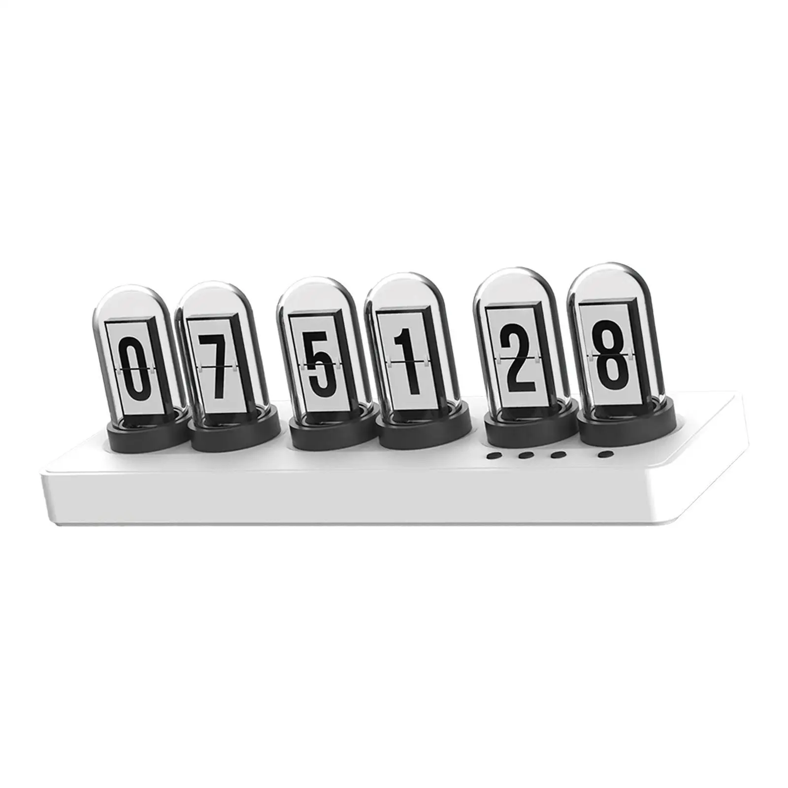 Nixie Tube Clock 6 Bit IPS LCD Screen Vintage Room Decor USB Powered Glow Tube Clock for Bedroom Living Room Study Desk Office