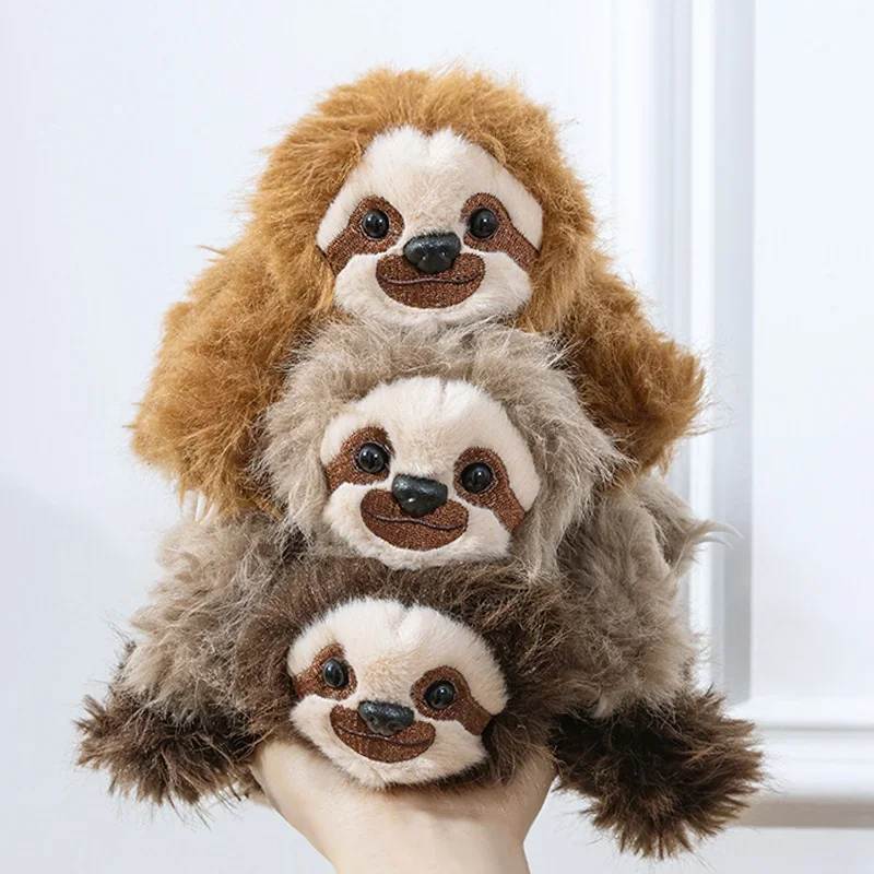 Soft Fluffy Sloth Plush Doll Huggable Realistic Stuffed Animal Comfort Cuddle Companion For Sofa Bed Birthday Gifts