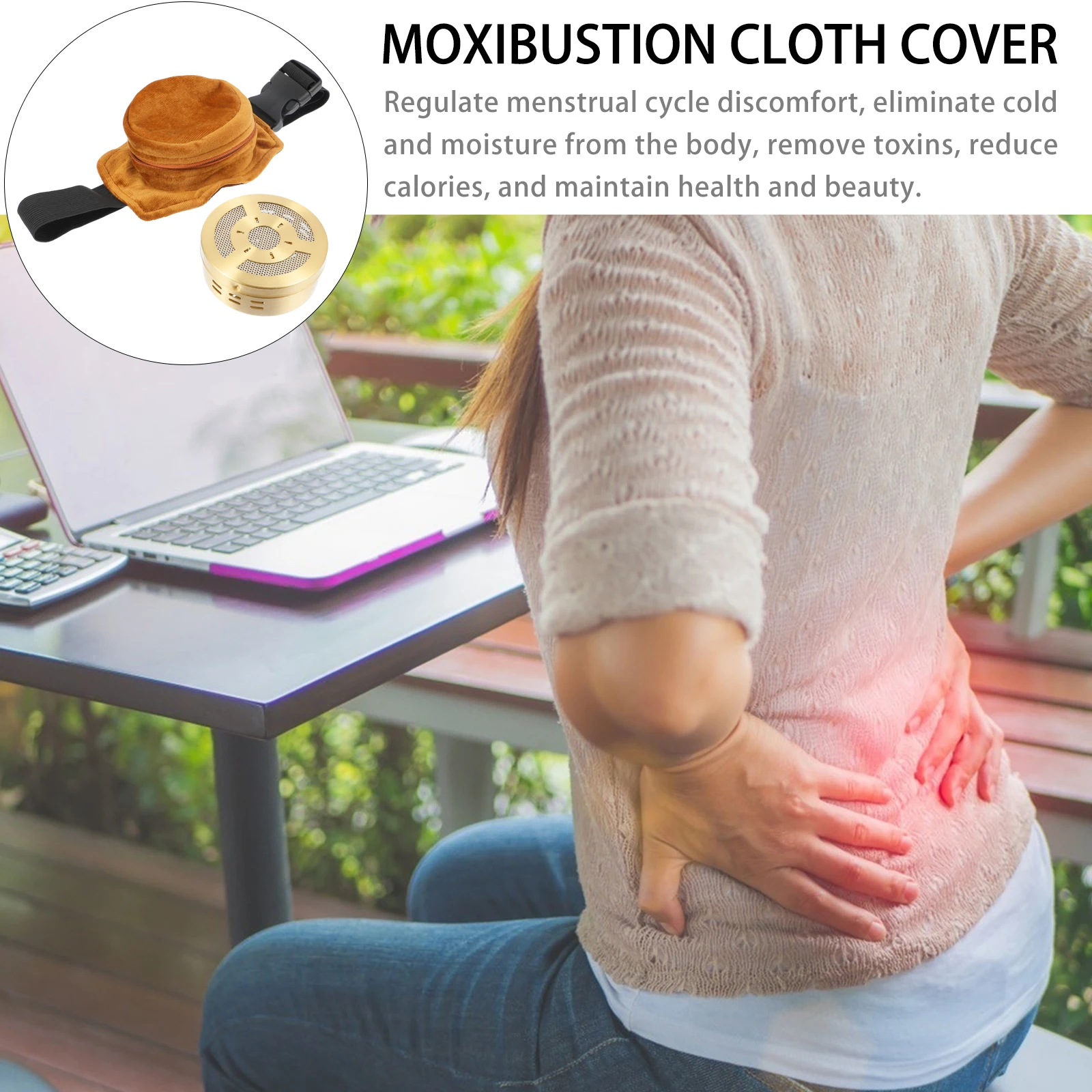 

Smokeless Moxa Purifier Copper Tank with Adjustable Pocket Moxibustion Treatment Therapy Box for Waist Neck Knee Arthritis Pain