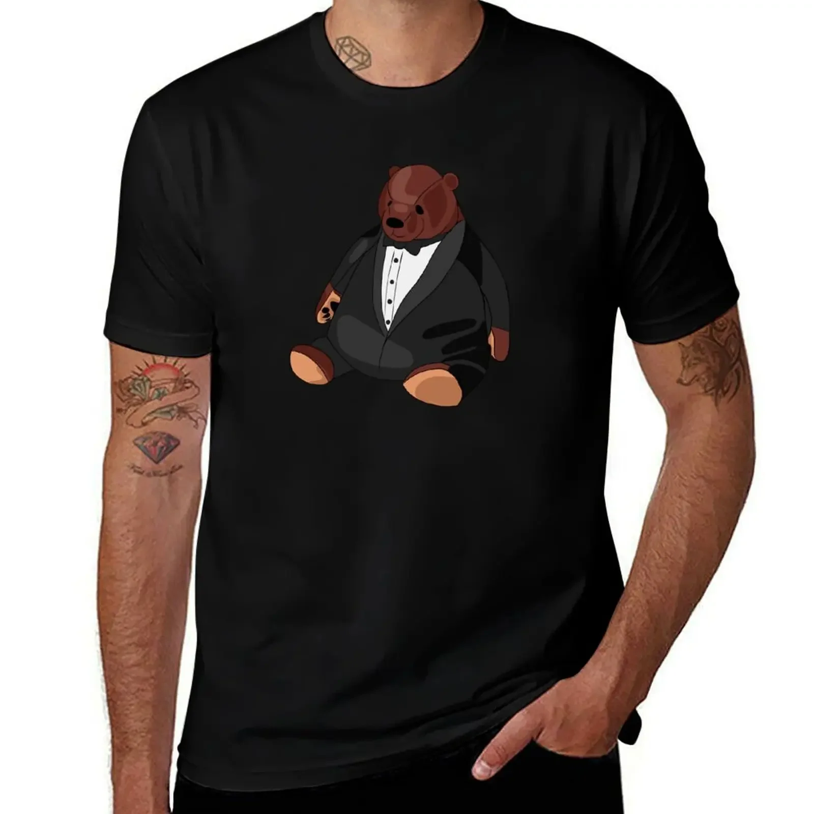 djungelskog in a tux T-Shirt sports fans hippie clothes plus size tops t shirts for men graphic