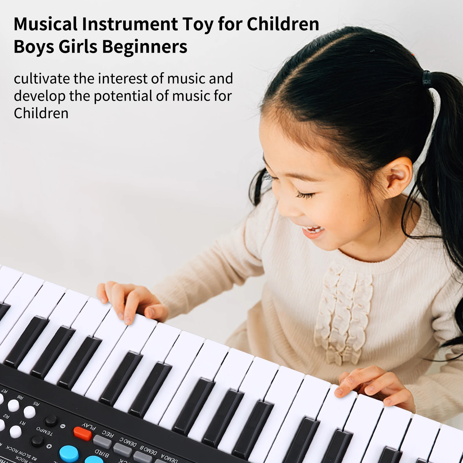 37-Key USB Electronic Organ Kids Electric Piano with Microphone Digital Keyboard Musical Instrument for Kids Student Gift