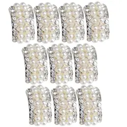 10pcs Flatback Crystal Pearl Embellishment for DIY Headband Hair Accessories