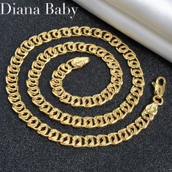 Diana Baby Jewelry Fashion New Copper Necklace Link Chains Gold Plated High Quality For Women Man Classic Trendy For Daily Wear