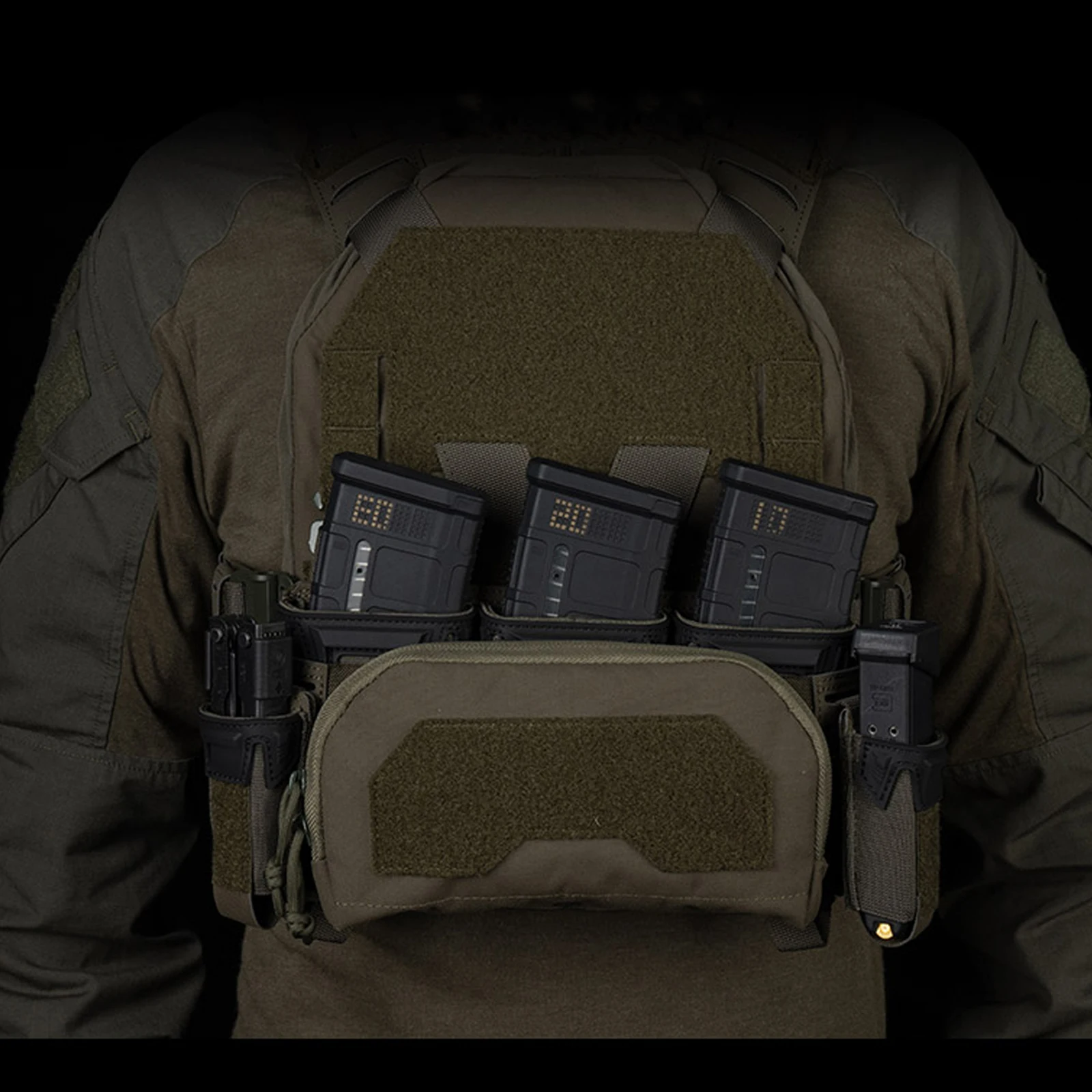 

Передняя сумка для хранения страйкбола, сумка для аксессуаров для мультикалибра, тройная сумка для магнитов, жилет для страйкбола, аксессуар для переноски пластины