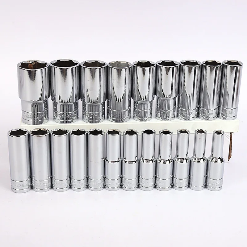 1/2 Big Fly Extended Sleeve Head Wrench 8-32mm Sleeve Tool, Extended Hexagonal Ratchet Mirror Sleeve Head