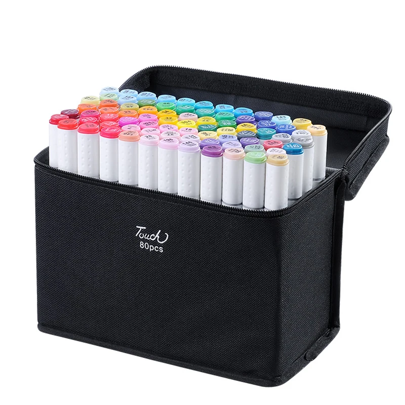 

80 Colors Double Headed Oily Art Marker Pen Set for Draw Sketching Oily Tip Based Markers Graffiti Manga School Art Supplies