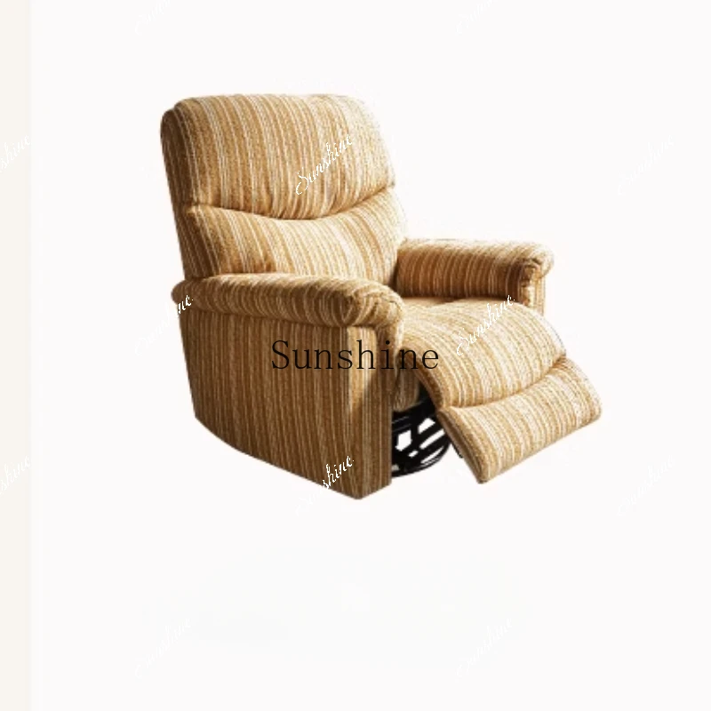 Single sofa living room home retro fabric sofa balcony lazy function rocking chair  FT