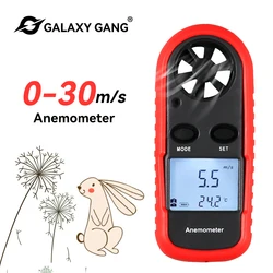 Galaxy Gang anemómetro de velocidad del viento, medidor de temperatura y volumen, detección de alta Medición, aire acondicionado al aire libre