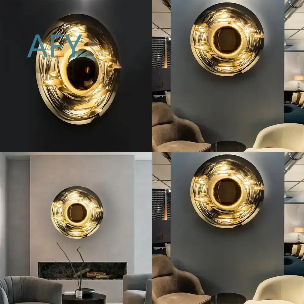 Modern Light Luxury Wall Lamp for Living Room Background Wall Villa Entrance Bedroom Model Room Decorative Bedside Lighting