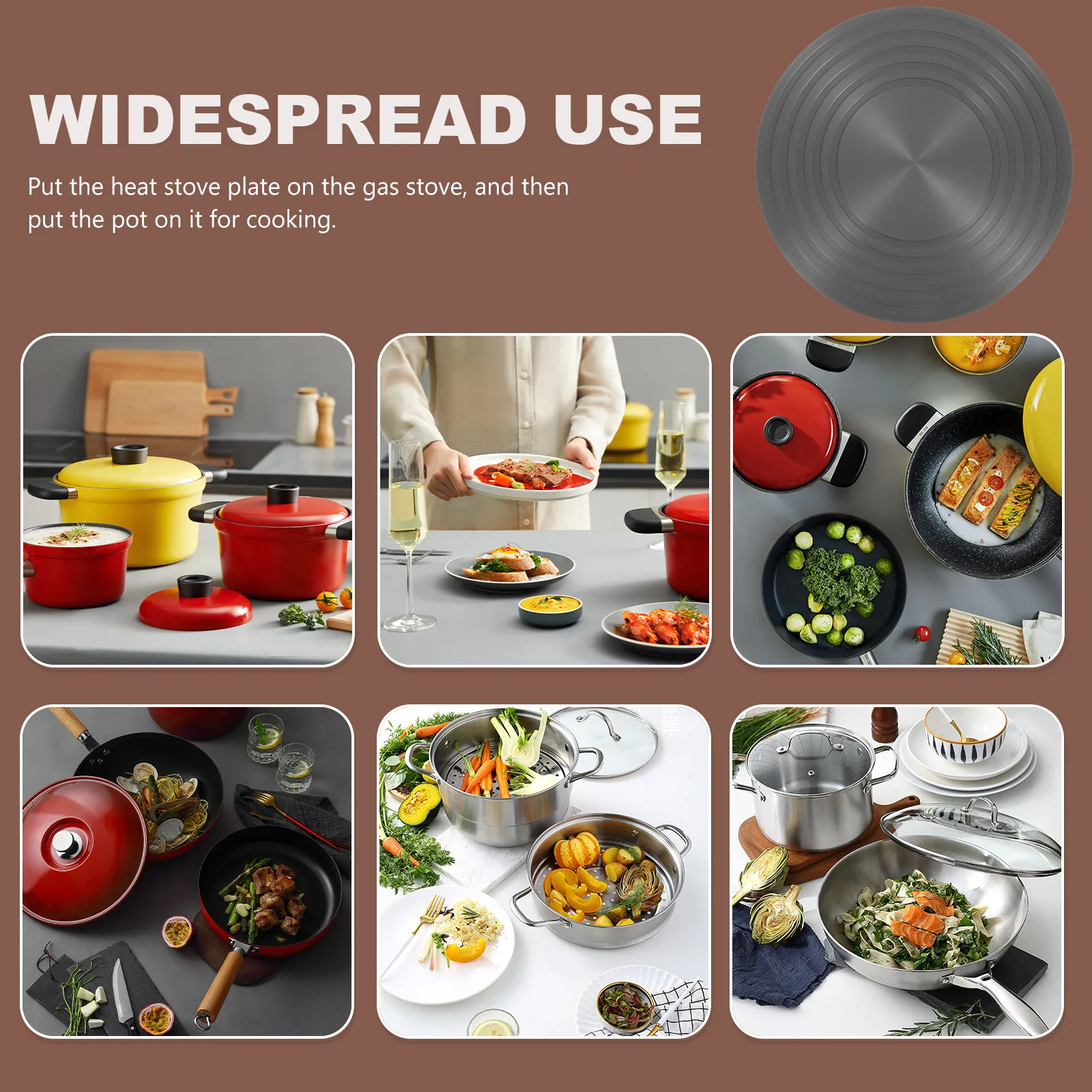Aluminum Alloy Heat Diffuser Round Stove Cooktop Plate Thermal Guide Heat Transfer Gas Stove Protector Kitchen Cookware Plate