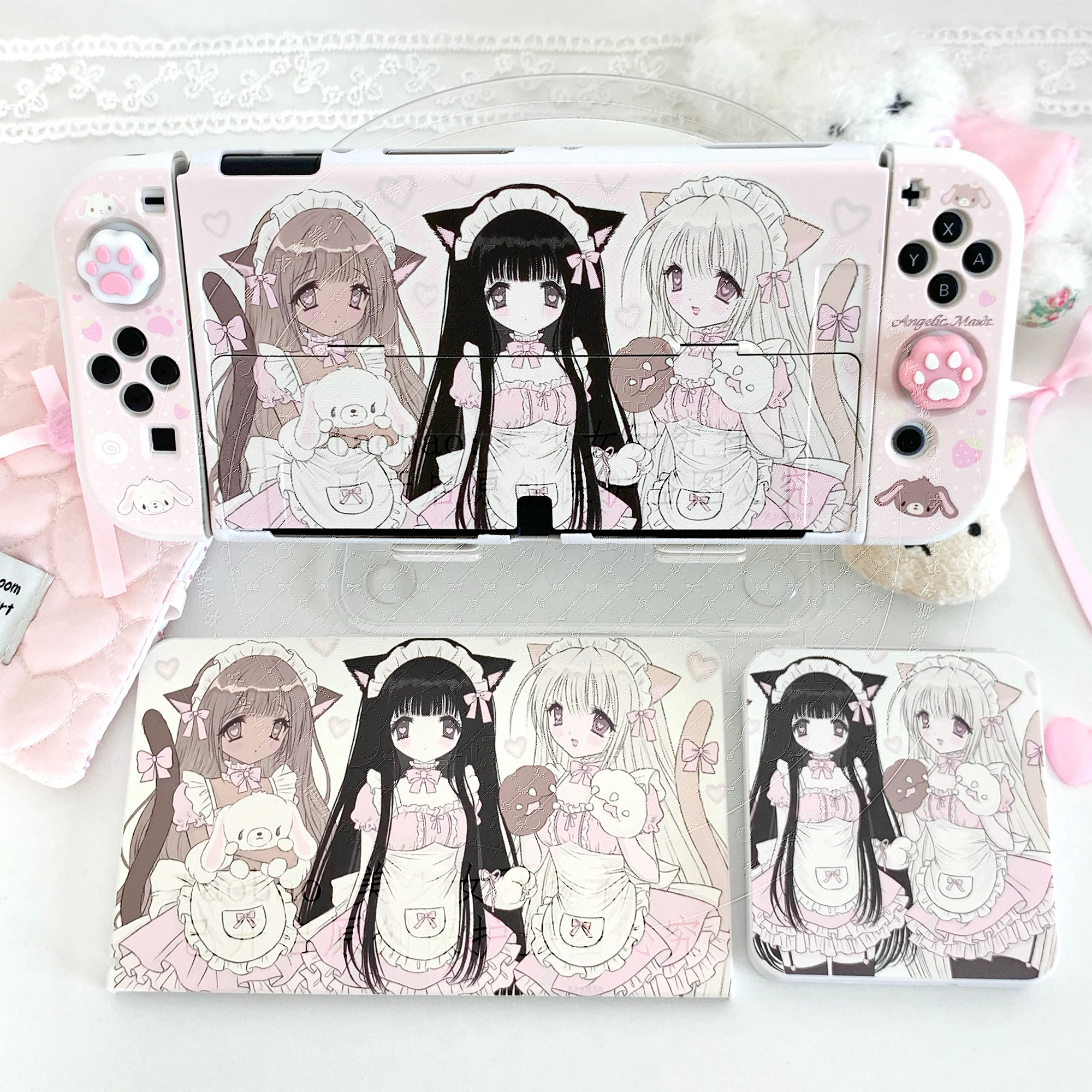 Capa protetora original para interruptor, estilo ins, oled, desenho animado, console de jogos, compatível com nintendo switch 2, joy-con