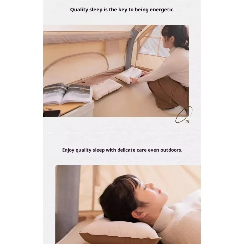 SHANYUE في الهواء الطلق المحمولة Pp وسادة وسادة قابلة للنفخ السفر التخييم التلقائي وسادة الرقبة خفيفة الوزن المحمولة المنزلية