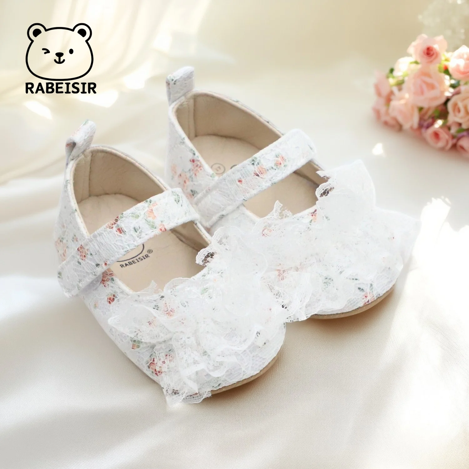 

Baby Girl Princess Shoes Birthday Shoes 0-1 Years Old Baby Toddler Shoes Flats Sweet and Fashionable