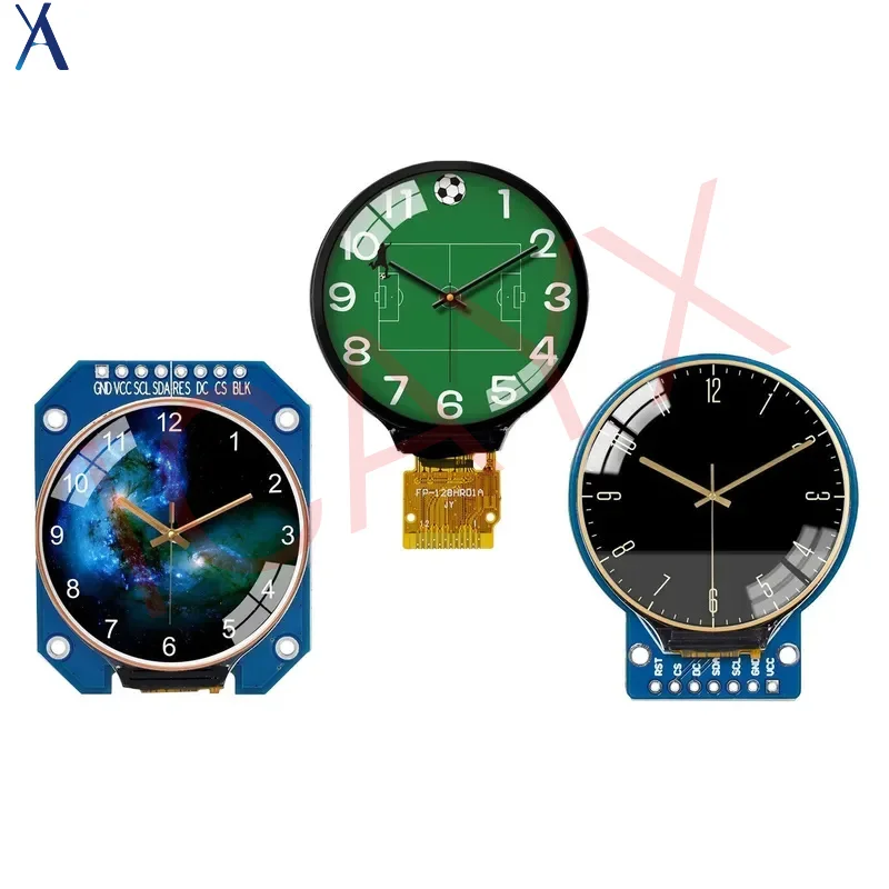 1.28인치 TFT LCD 스크린 모듈 GC9A01 원형 RGB 240x240 4선 SPI 인터페이스 PCB 아두이노용