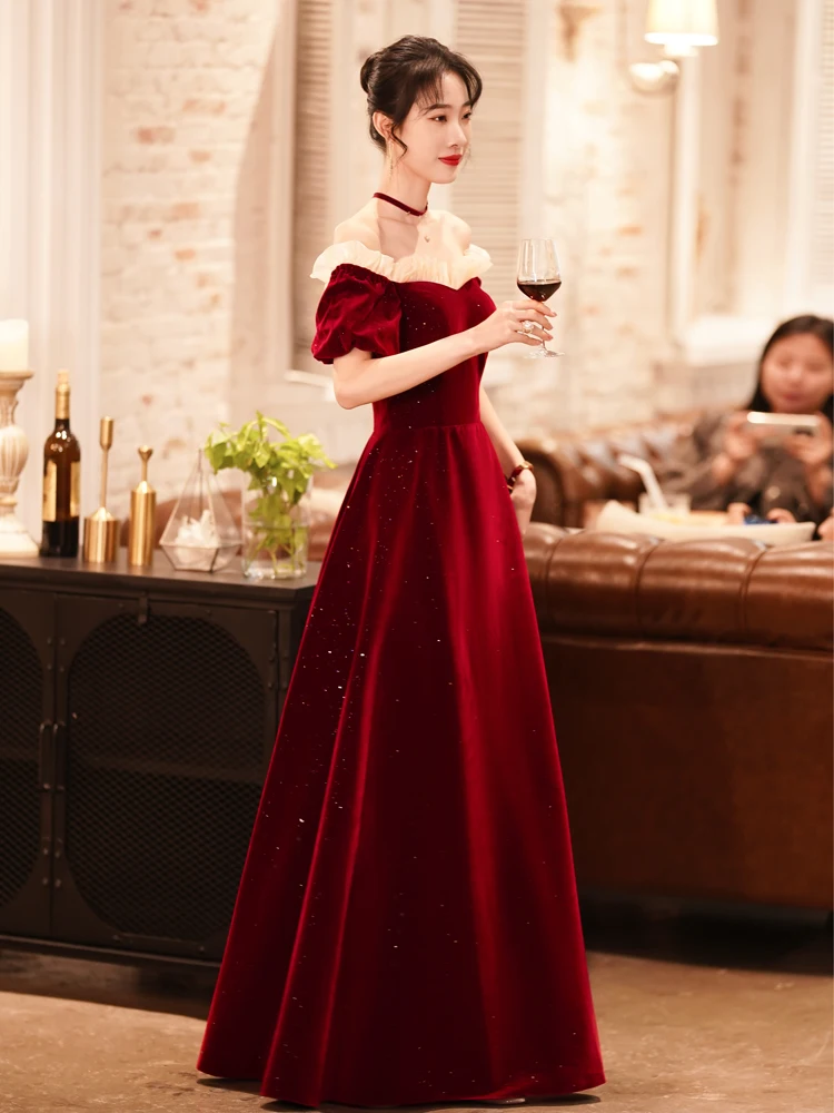 

Красное вечернее платье Ele Red для подружки невесты на одно плечо, для помолвки, с длинной юбкой, облегающее, на молнии, с коротким рукавом