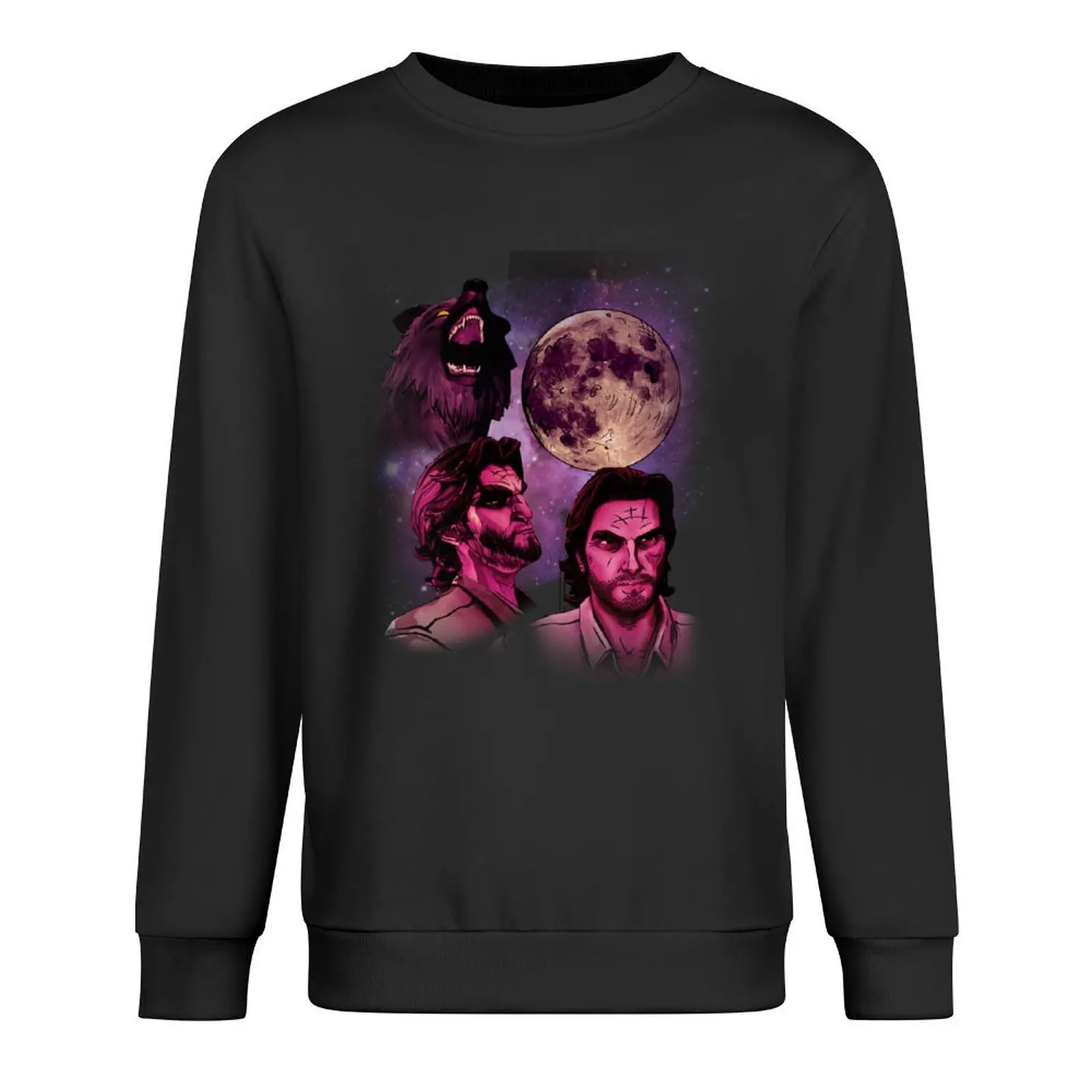 

Three Bigby Wolf Moon Pullover anime clothes tracksuits men's clothes fashion men winter man sweatshirt