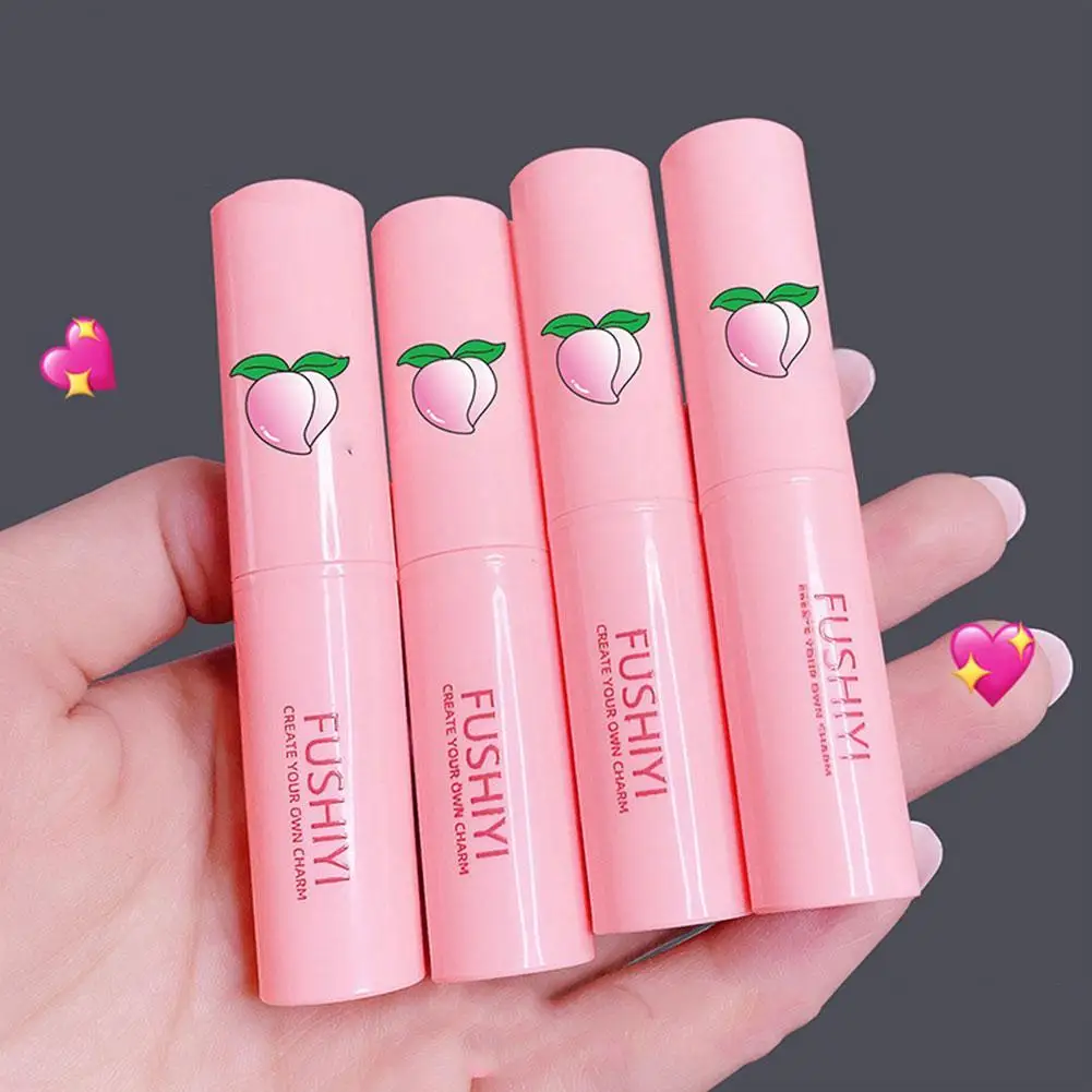 1Pc Perzik Lippenbalsem Hydraterende Temperatuur Verandering Kleur Lippenstift Sappige Geur Lipgloss Anti-Drogen Langdurige Lipverzorging