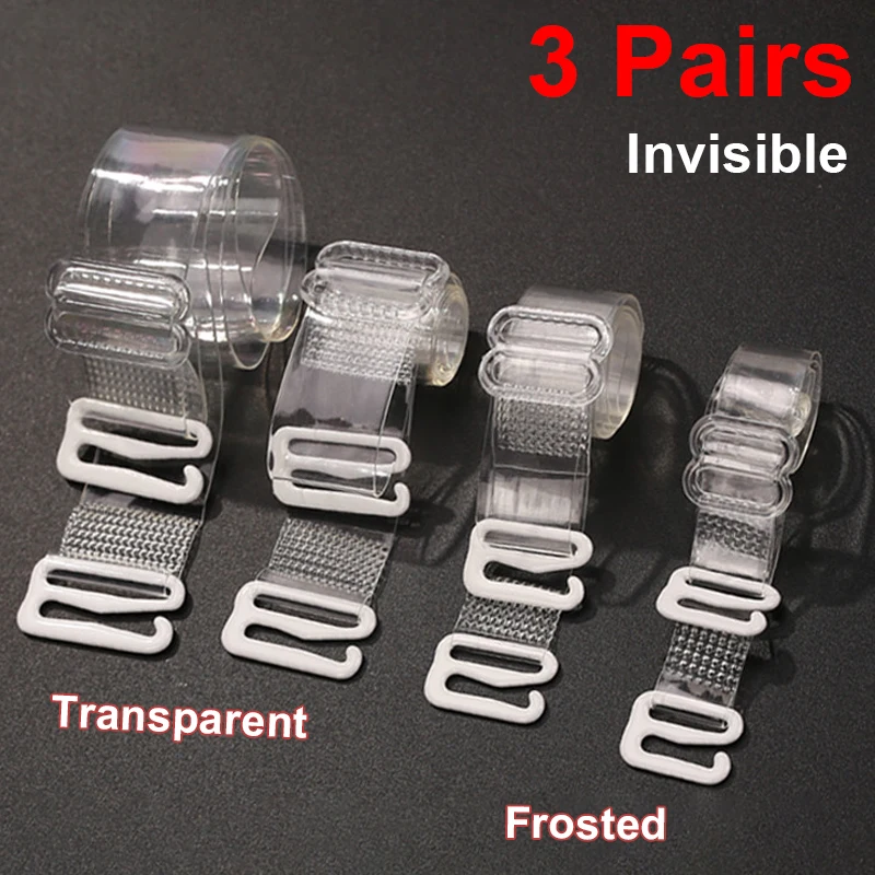 

Clear Bra Straps Transparent Invisible Detachable Adjustable Shoulder Strap Women's Elastic Belt Intimates Accessories