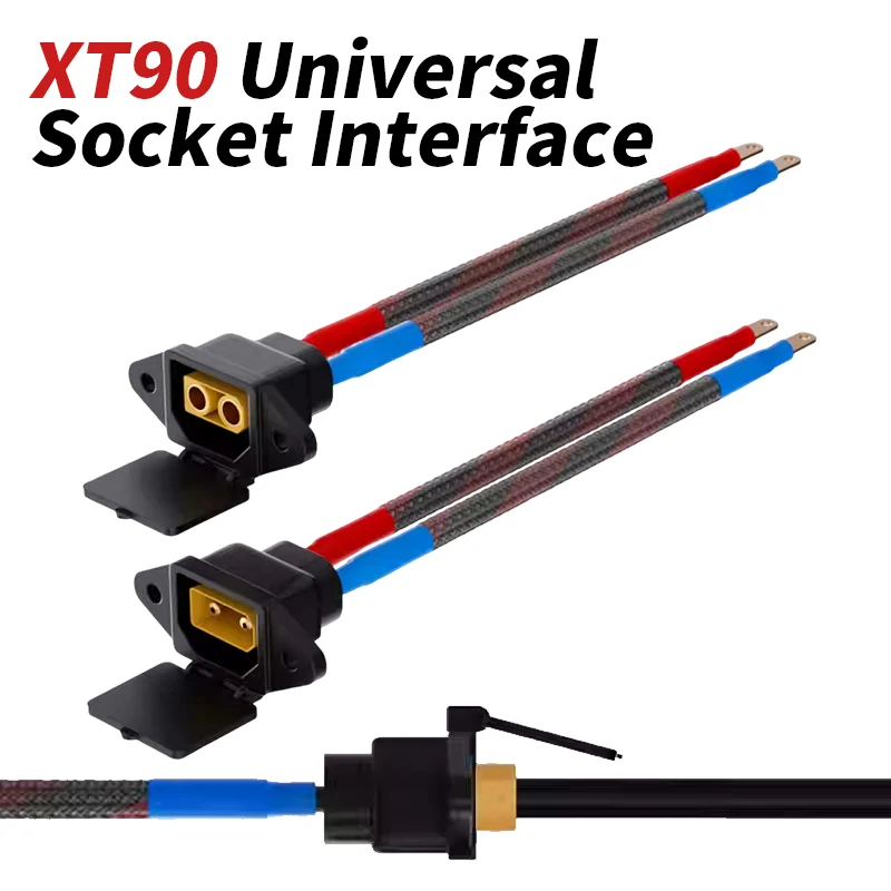 

XT90 High-power Charging Connector Cable 6 square Electric Vehicle Modification Output Input Line Discharging Plug Socket Cord