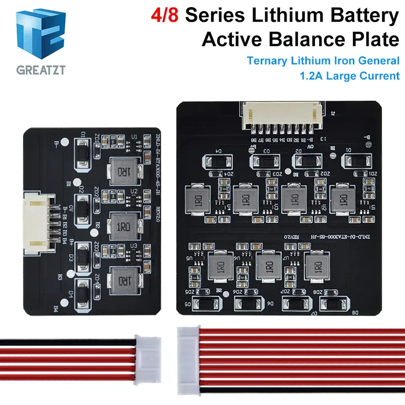 BMS 2S-8S 1.2A Balance Board Lifepo4 LTO Lithium Battery Active Equalizer Balancer Energy Transfer Board BMS 3S 4S 5S 6S 7S 8S