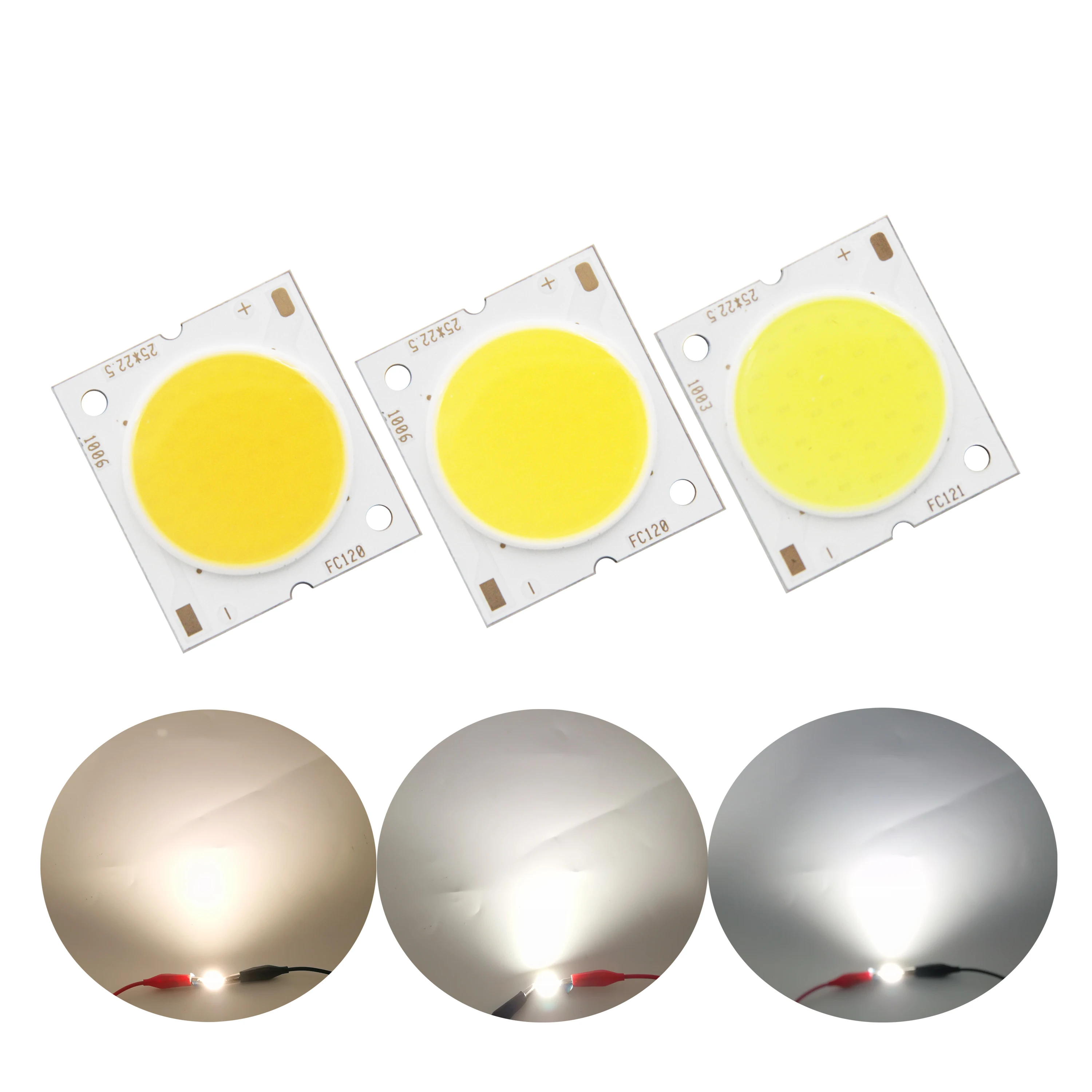 FTZOTOF LED COB Light Source 30W 25x23mm Emitting Diameter 20mm Cold Warm Nature White for Down Track Lamp Diode Chip DC 30-33CV
