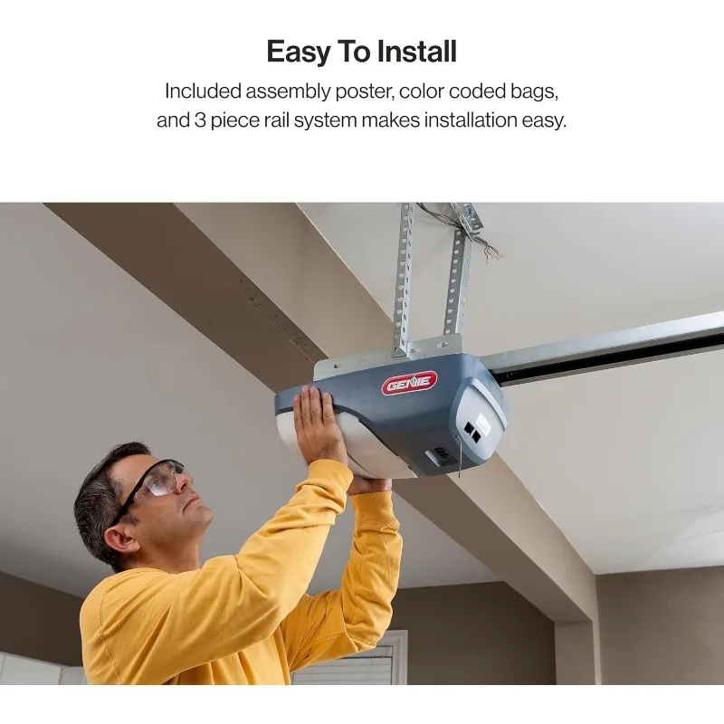 ChainMax 1000 Garage Door Opener - Durable Chain Drive - Includes two 3-Button Pre-Programmed Remotes,Wall Console, Wirele