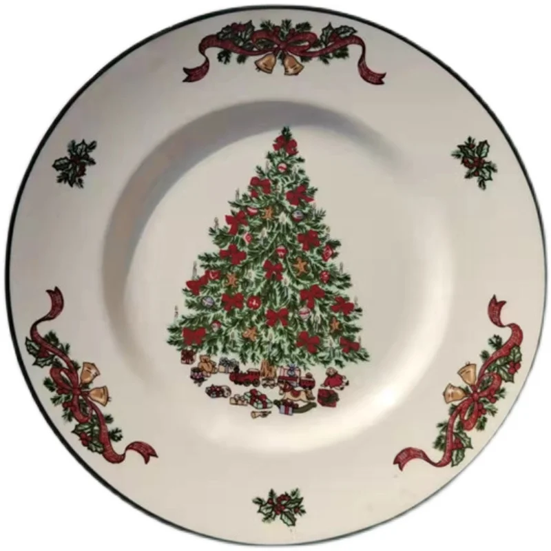 Ceramic Tableware Christmas Tree Series Large Plate Small Kit Mug Set