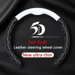 Non-slip Car Steering Wheel Cover leather Breathable Protective Cover For Audi A1 A3 8P A4 B9 A5 A6 C7 A7 A8 Q3 Q5 Q7 4M RS3 TT