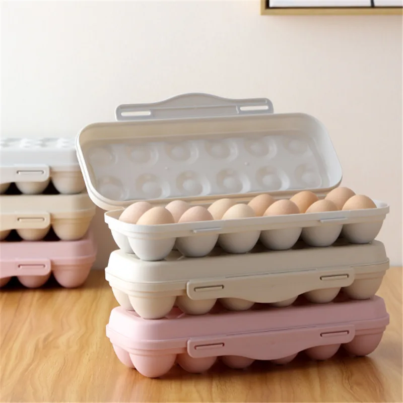 12/18 Grid Outdoor Camping Egg Holder Hiking Picnic Tableware BBQ Egg Container Travel Egg Storage Boxes Refrigerator Egg Tray