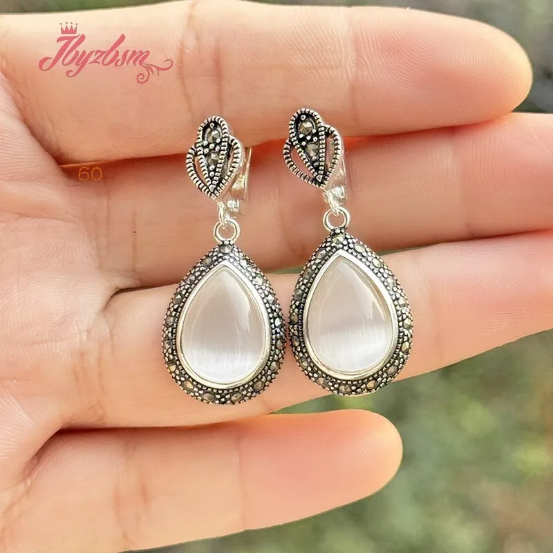 

10x14 мм каплевидные бусины из нефрита/ракушки/бирюзового камня, ювелирные серьги для женщин, подарок, висячие серьги-гвоздики Huggie, 1 пара