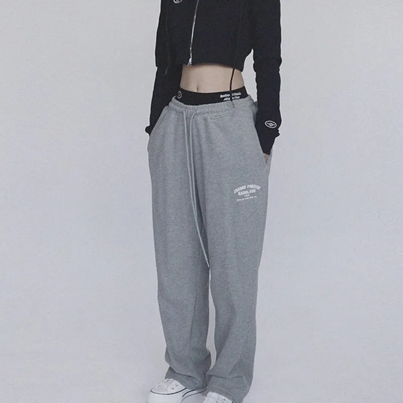 

Badblood bcac Casual Sweatpants Women Tide Fashion American Loose High Waist Sweatpants