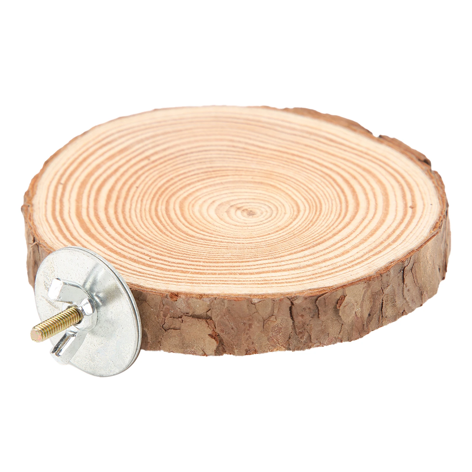 Vogels Ronde Baars Natuurlijke Houten Stand Voor Kooi Vogels Papegaaien Bijten Staande Rond Natuurlijk Hout Staan Voor Vogel